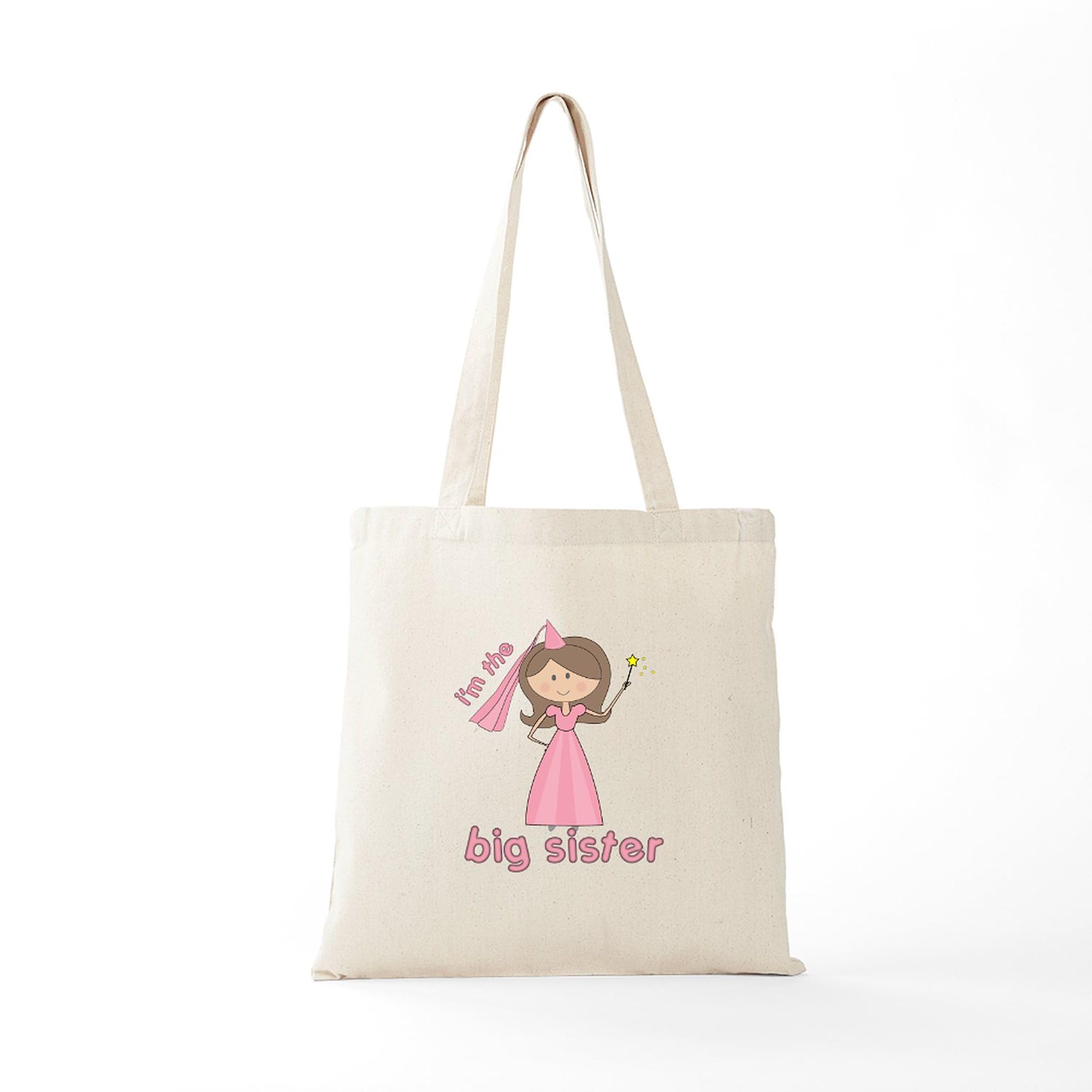 CafePress I'm The Big Sister Princess Tote Bag Canvas Tote Shopping Bag