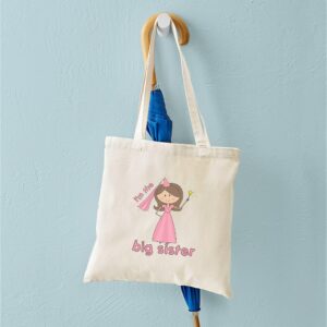 CafePress I'm The Big Sister Princess Tote Bag Canvas Tote Shopping Bag