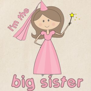 CafePress I'm The Big Sister Princess Tote Bag Canvas Tote Shopping Bag