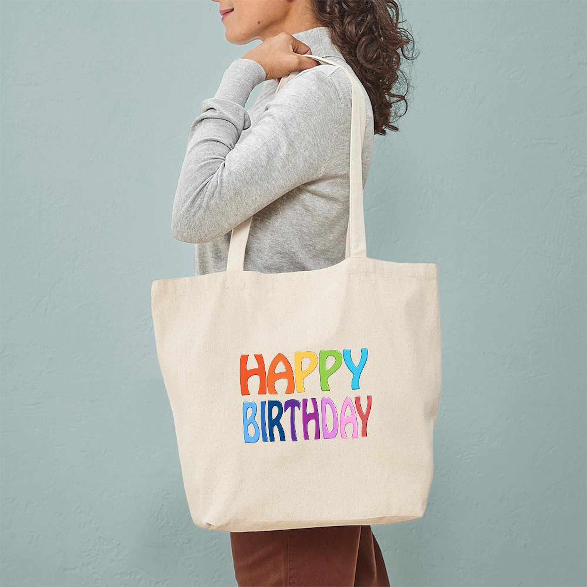 CafePress Happy Birthday Happy Tote Bag Canvas Tote Shopping Bag