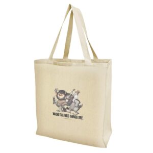 graphics & more where the wild things are march grocery travel reusable tote bag