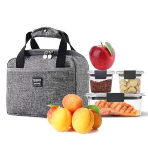 ironbadge insulated reusable lunch bag for women/men: waterproof, 9l, grey, work/picnic/camping