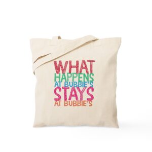 cafepress what happens at bubbie's tote bag canvas tote shopping bag