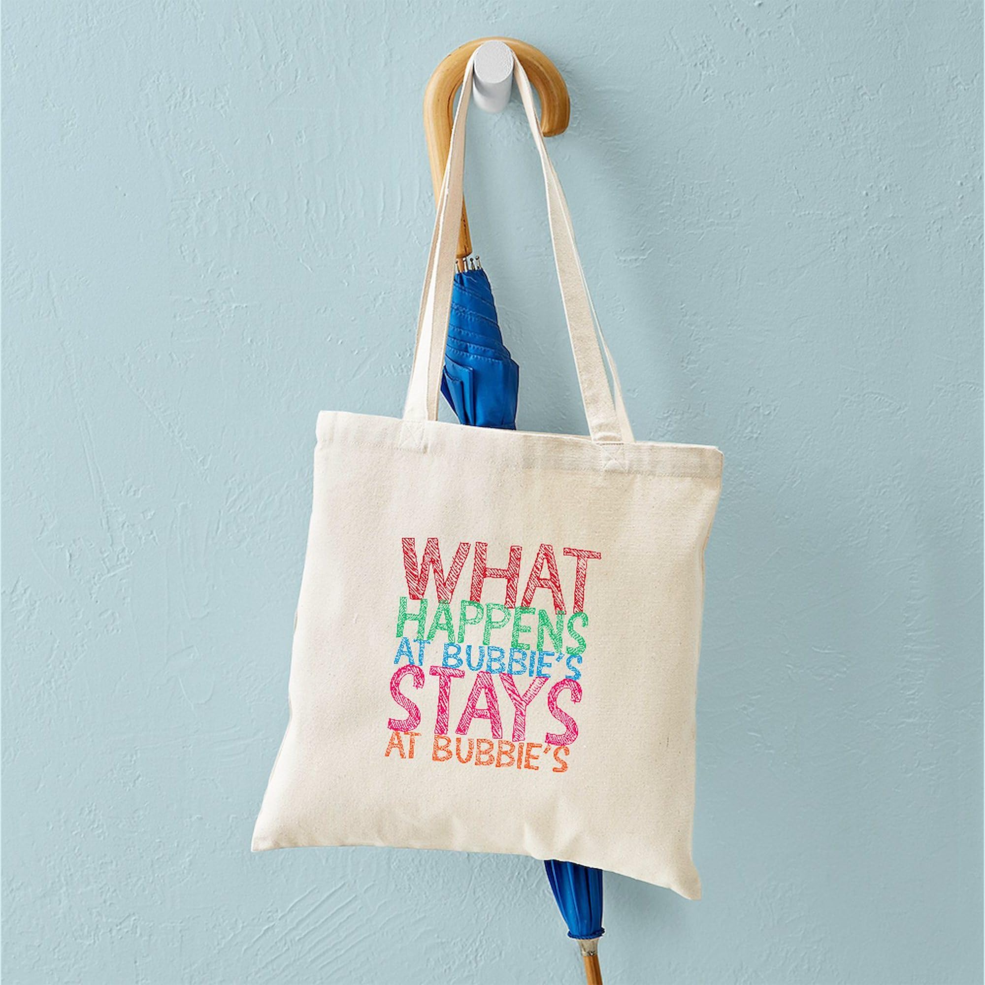 CafePress What Happens At Bubbie's Tote Bag Canvas Tote Shopping Bag