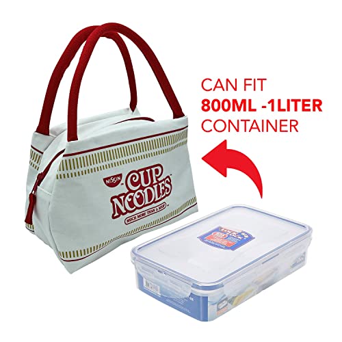 Nissin Cup Noodles Cup Noodles Insulated Lunch Bag, White