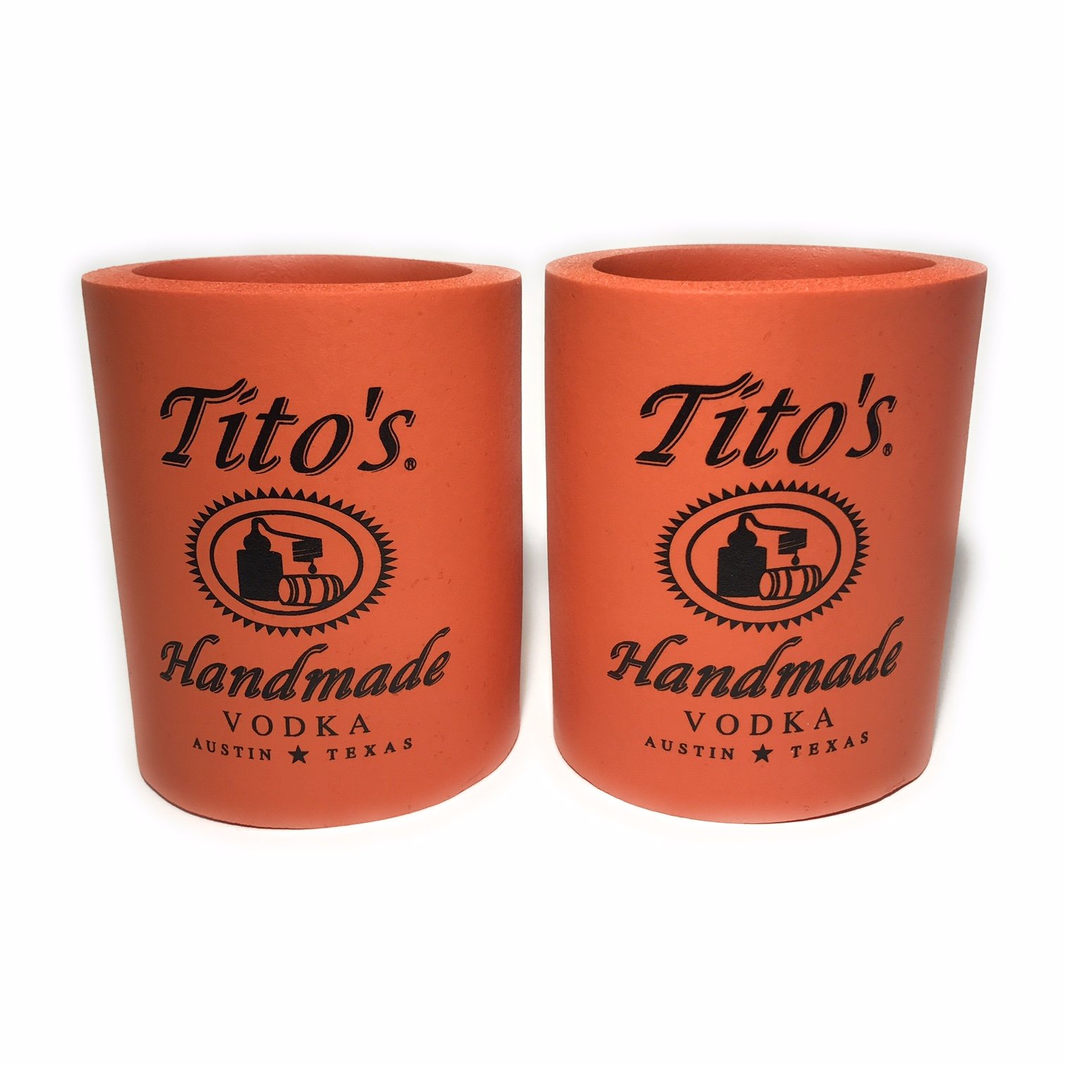 Tito's Vodka - 12 Ounce Can - Beer Can Cooler Insulator - 2 Pack