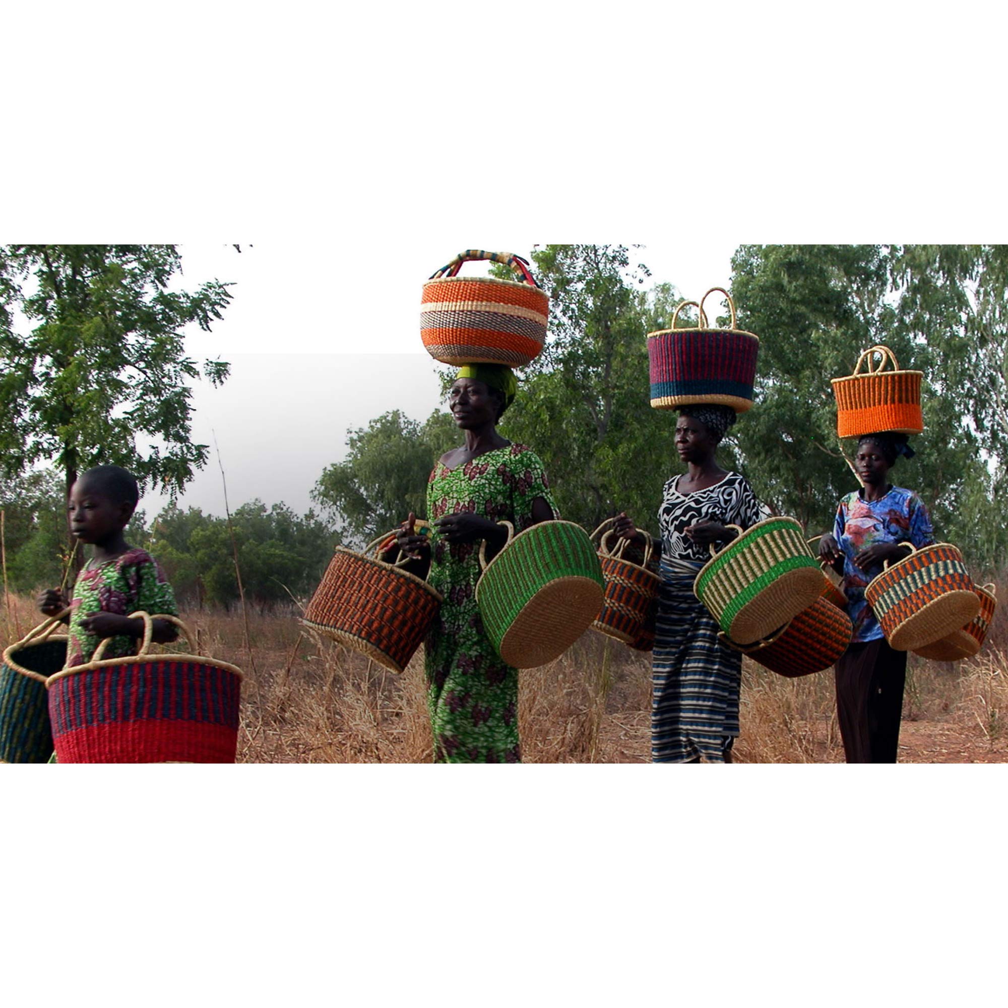 AFRICAN MARKET BASKET Shopping Tote, 1 EA