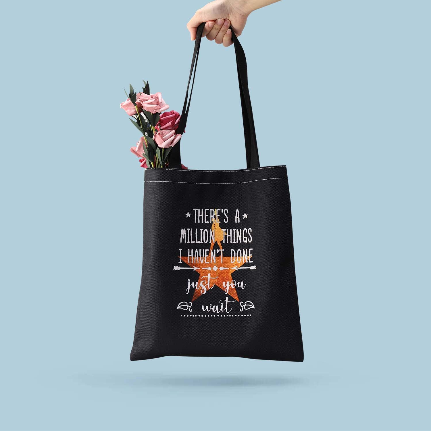 BDPWSS Musical Gifts There's a Million Things I Haven't Done But Just You Wait Musical tote Bag (A million things TGbl)