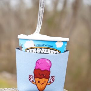 1 Pc Life is Short, Eat More Ice Cream - Pint Coolie. Best Friends Ice Cream Pint Hugger. Pre-Printed Packs (1)