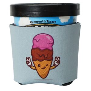 1 Pc Life is Short, Eat More Ice Cream - Pint Coolie. Best Friends Ice Cream Pint Hugger. Pre-Printed Packs (1)