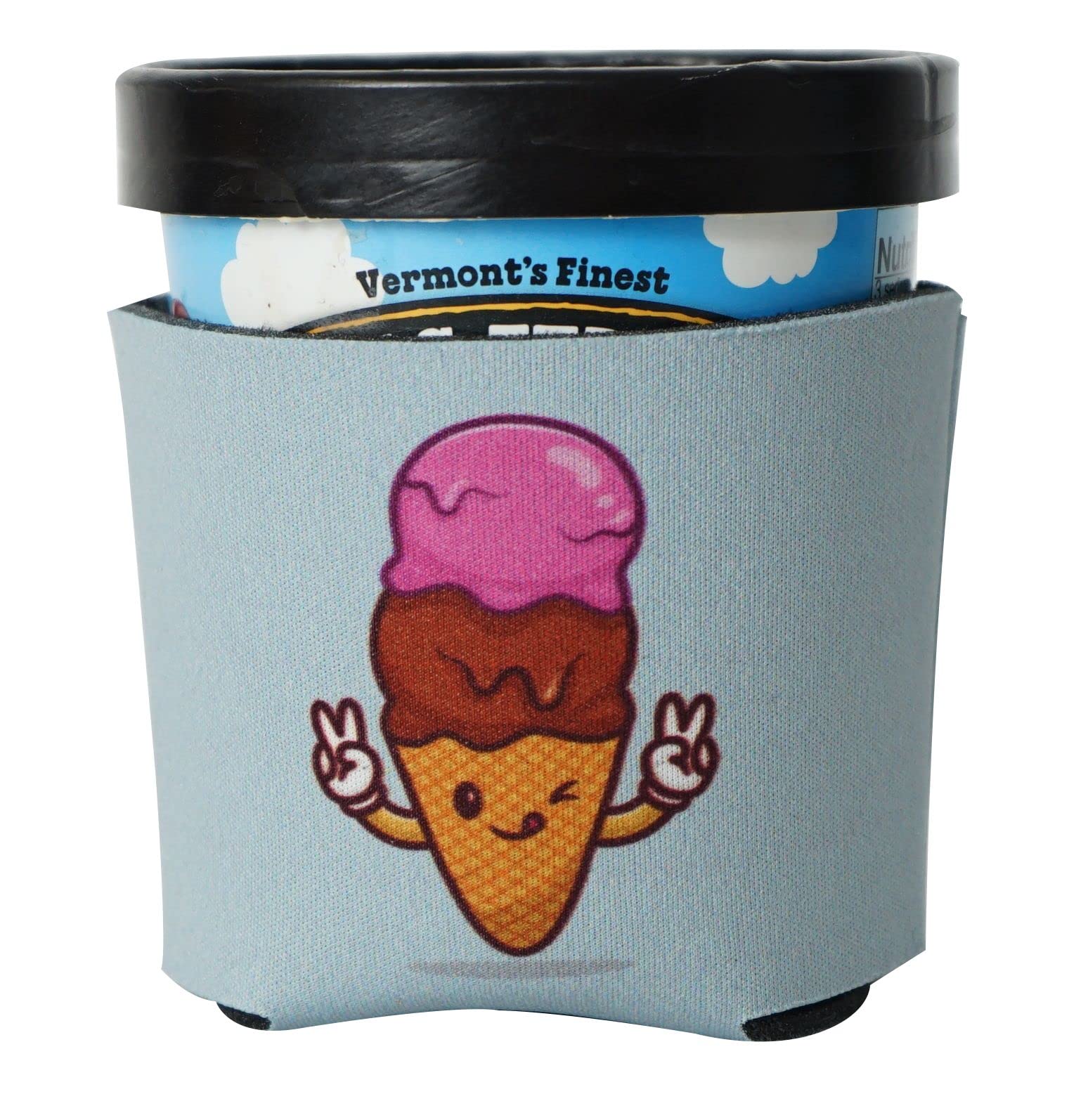 1 Pc Life is Short, Eat More Ice Cream - Pint Coolie. Best Friends Ice Cream Pint Hugger. Pre-Printed Packs (1)