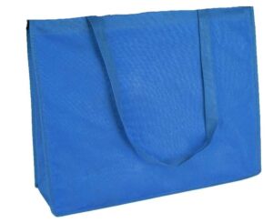 impecgear 20" extra large grocery bag recycled reusable shopping tote bag eco-friendly material (3, royal)