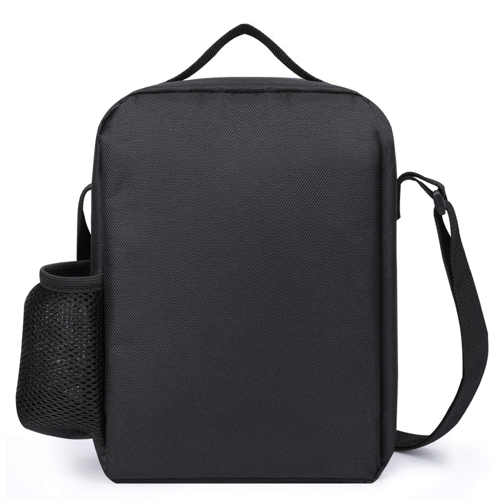 CHSSONG Stranger ST Insulated Lunch Box Dinner Bag Leakproof Cooler Portable Handbag Reusable Thermal Tote Bag With Adjustable Shoulder Strap Black, ST-BLACK, 25x20x8cm(9.8x7.9x3.1inch)