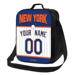 antking new york lunch bag custom name and number lunch box for men women gifts