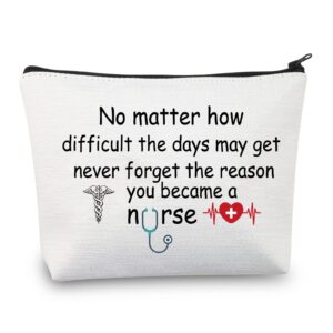 cmnim nurse cosmetic bag rn nurse gifts nursing makeup bag nurse student gifts nurse toiletry bag (rn nurse cosmetic bag white)