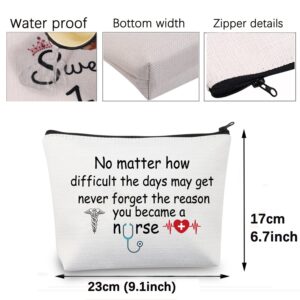 CMNIM Nurse Cosmetic Bag RN Nurse Gifts Nursing Makeup Bag Nurse Student Gifts Nurse Toiletry Bag (RN Nurse Cosmetic Bag White)