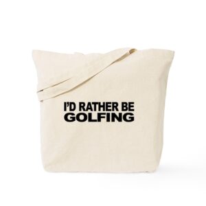 cafepress i'd rather be golfing tote bag canvas tote shopping bag