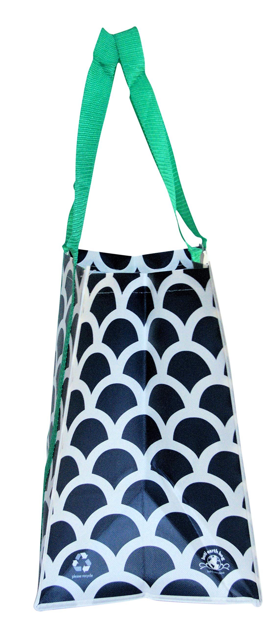 the buti-bag company Extra Large Reusable Shopping Bags Stay Open Premium Wipe Clean (2, Navy Green)
