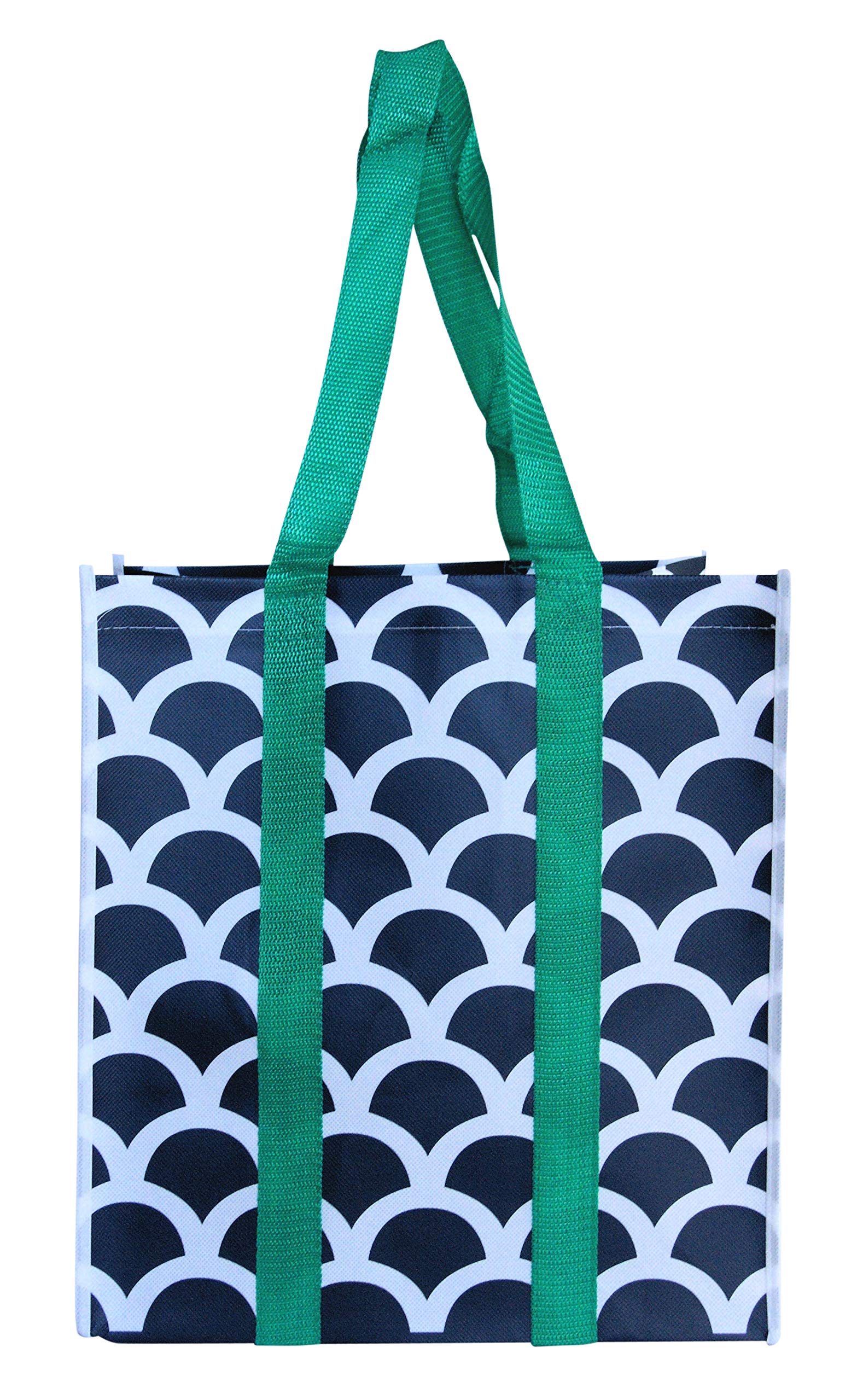 the buti-bag company Extra Large Reusable Shopping Bags Stay Open Premium Wipe Clean (2, Navy Green)