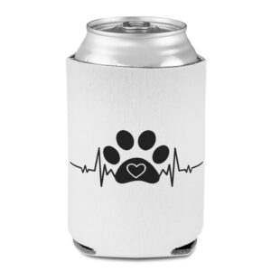 sleeves for cans drink cooler paw dog pet love heart dogs mom scuba foam party beer cover
