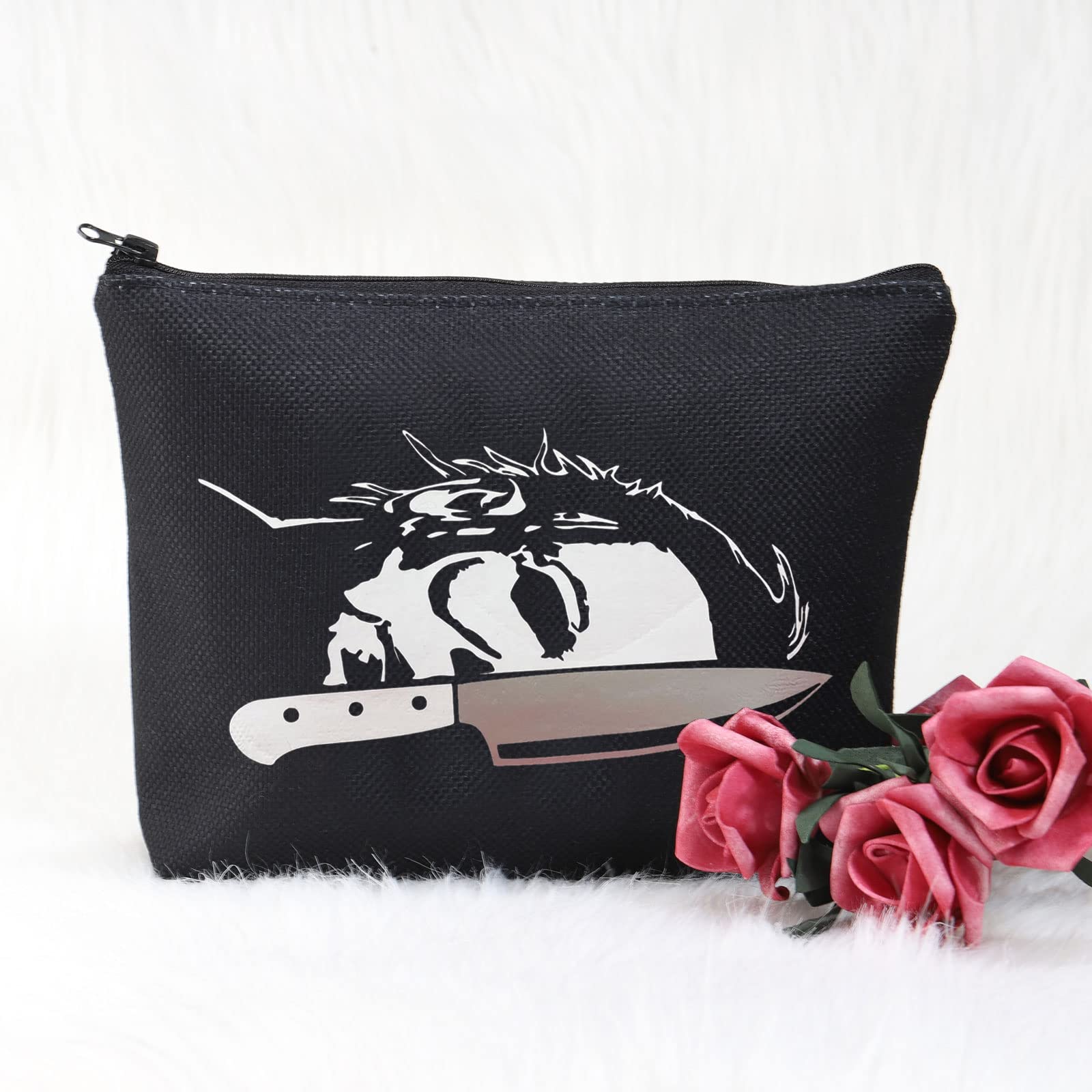 POFULL Horror Lover Gift Horror Movie Merchandise Horror Friends Gift Killer Makeup Bag (M Horror bag)