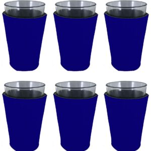 Blank Foam Pint Glass Coolie (6 Pack, Royal Blue)