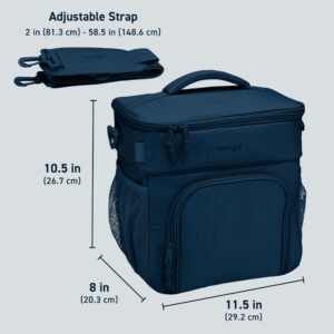 Bentgo® Prep Deluxe Insulated Multimeal Bag - Lunch Box Bag, Holds 5 Meals, Premium Insulation up to 8 Hrs, Durable, Water-Resistant - Large Capacity For Adult Meal Prep (Navy Blue)