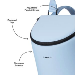 Corkcicle EOLA Soft Cooler Backpack, Periwinkle, Waterproof and Leak Proof Insulated Bag, Perfect for Wine, Beer, and Ice Packs, Camping Cooler, Hiking Cooler, Beach Cooler