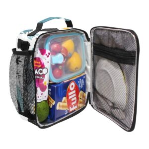 OREZI Childish Cute Dinosaur School Lunchbox for Boys Girls,Insulated Lunch Tote Bag with Adjustable Strap,Leakproof and Durable Lunch Cooler for Work Office