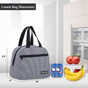 MAXTOP Lunch Bag Women,Insulated Thermal Lunch Box Bag for men With Front Pocket and Inner Mesh pocket, Cooler Tote Bag Gifts for Adults Women Men Work Nurse Picnic Beach Park