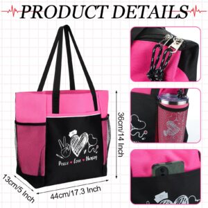 Sabary 5 Pcs Nurse Gift Peace Love Nursing Graduation Gift Set Include Nurse Bag, Stethoscope Storage Case, Tumbler, Nurse Badge Reel, Nursing Clipboard for Nurse Work Accessories (Pink,Classic)