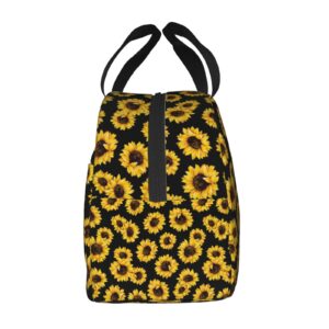 OMXNAQZ Sunflower Insulated Lunch Bag for Women with Containers Freezable Cooler Thermal Waterproof Lunch Box