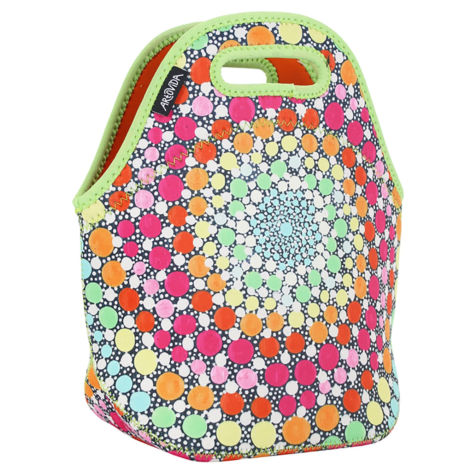 Artovida Artists Collective Insulated Neoprene Lunch Bag - Washable Soft Lunch Tote for Work and Picnic - Design by Caia Koopman (USA) Octopus Intertwined - Classic