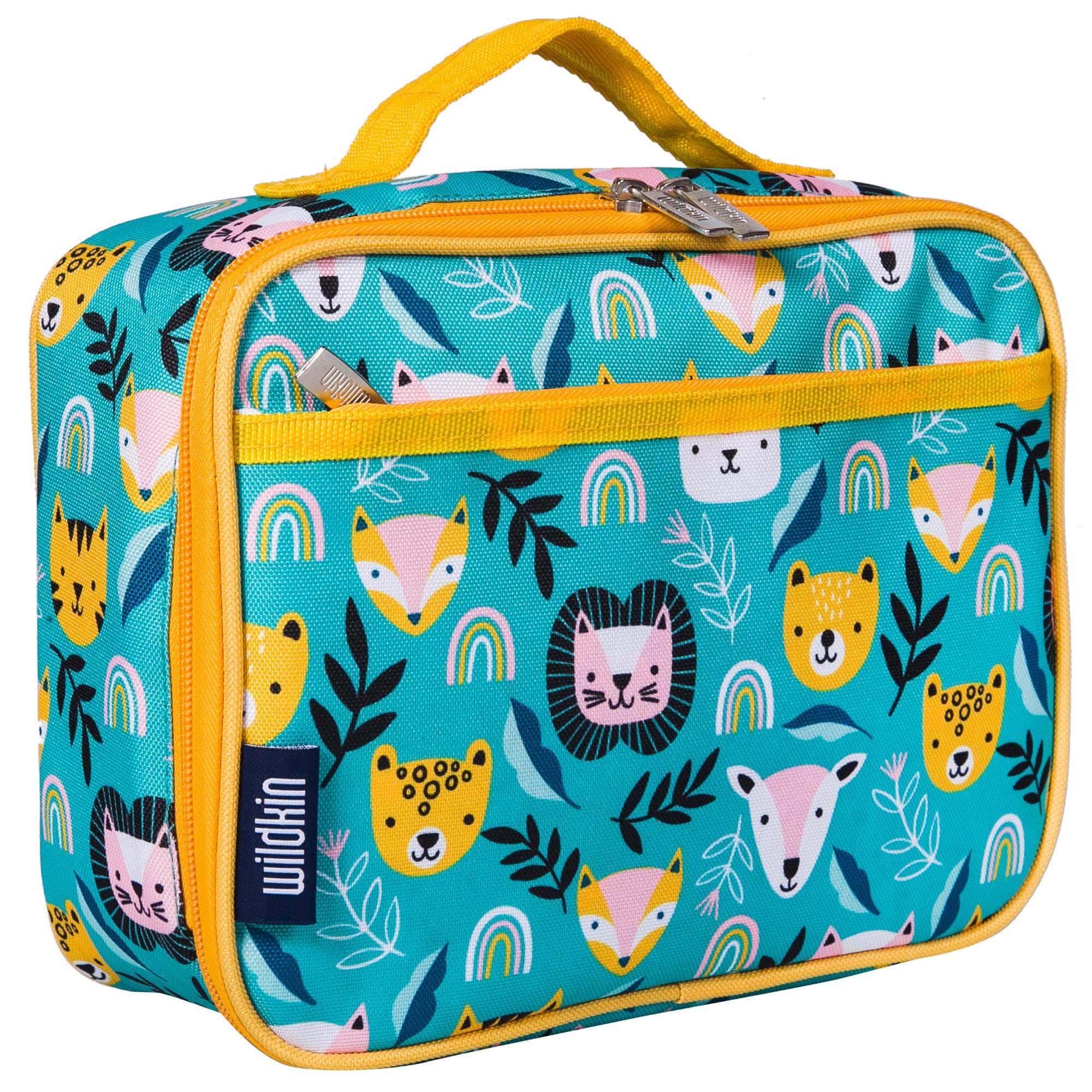 Wildkin Kids Insulated Lunch Box Bag for Boys & Girls, Reusable Kids Lunch Box is Perfect for Early Elementary Daycare School Travel, Ideal for Hot or Cold Snacks & Bento Boxes (Party Animals)