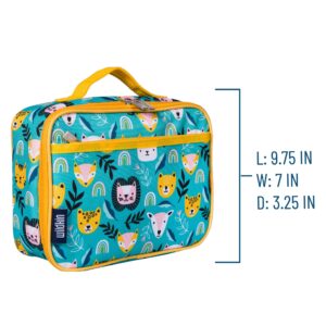 Wildkin Kids Insulated Lunch Box Bag for Boys & Girls, Reusable Kids Lunch Box is Perfect for Early Elementary Daycare School Travel, Ideal for Hot or Cold Snacks & Bento Boxes (Party Animals)
