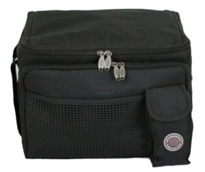 transworld durable deluxe insulated lunch cooler bag (many colors and size available) (13 1/2"x10"x10", black)