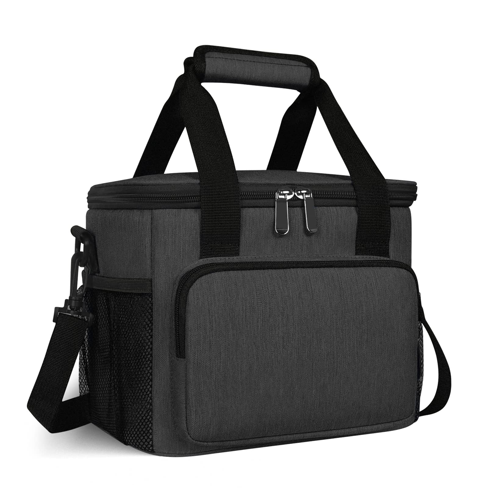 Deosk Lunch Box for Men/Women,Insulated Lunch Bag Cooler Bag,Leak-Proof Large Beach Cooler Adult Lunch Box for Work/Picnic/Travel(M-charcoal)