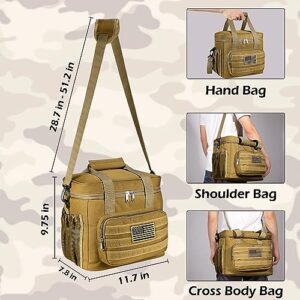 Large Lunch Box for Men Women-Tactical Cooler Lunch bag Insulated with 2 ice Pack Big Lunch Bag 18L Heavy Duty Durable Large Lunch Tote Bag for Work Adult, Picnic-18L