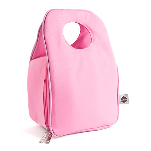 milkdot Designer Insulated Lunch Bag, Light Pink Reusable Cooler Tote for Food & Drinks, Perfect for Women, Men and Kids, Stylish for boy and girls of all ages (Light Pink)