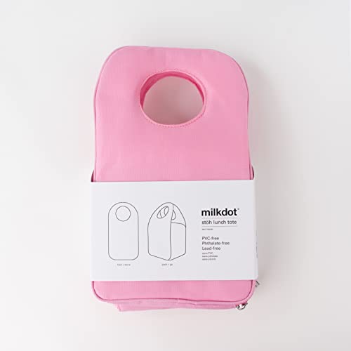 milkdot Designer Insulated Lunch Bag, Light Pink Reusable Cooler Tote for Food & Drinks, Perfect for Women, Men and Kids, Stylish for boy and girls of all ages (Light Pink)