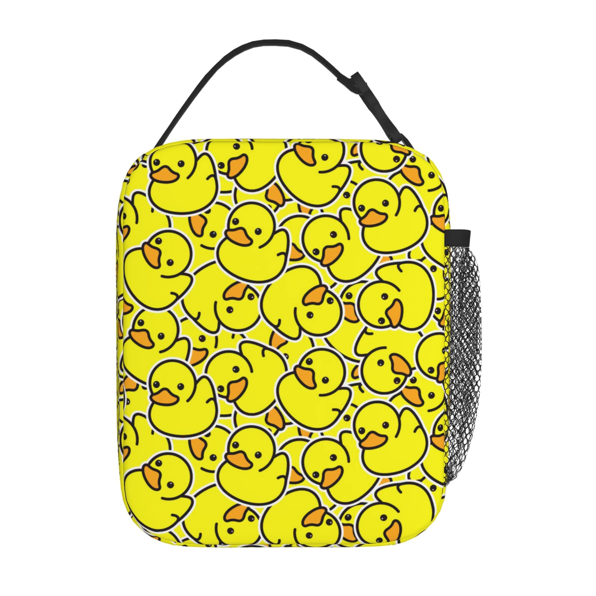 qaxcdmky Little Yellow Duck Insulated Lunch Bag, Oxford Cloth, Keeps Food Hot/Cold