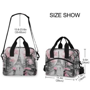 ALAZA Art Paris Eiffel Tower Insulated Lunch Box Reusable Cooler Bags with Shoulder Strap for Women Men Adults, 19-Can (12.5L)