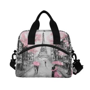 ALAZA Art Paris Eiffel Tower Insulated Lunch Box Reusable Cooler Bags with Shoulder Strap for Women Men Adults, 19-Can (12.5L)