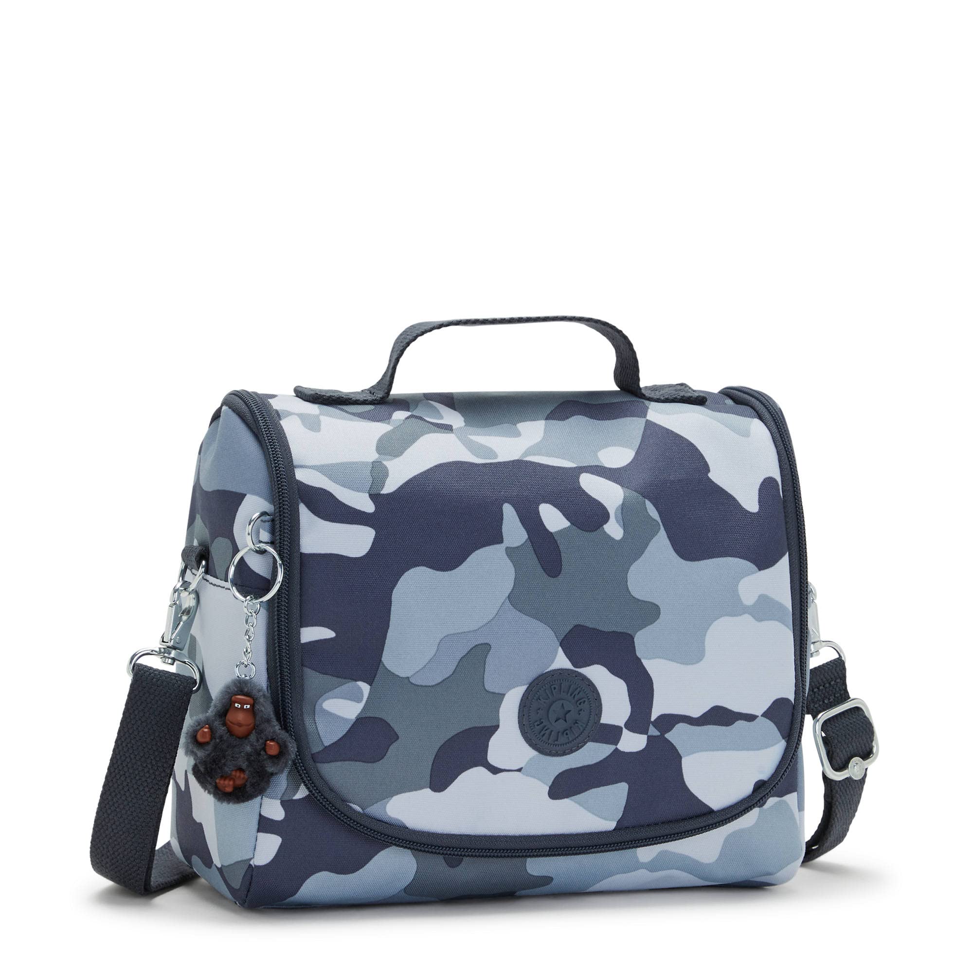 Kipling Women's New Kichirou, Insulated Bag, Nylon Lunch Tote, Cool Camo Grey