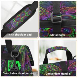 panksolu Mandala Psychedelic Sea Turtle Lunch Bags for Women Insulated Leakproof Lunch Box Reusable Cooler Tote Bag with Adjustable Shoulder Strap for Work School Picnic