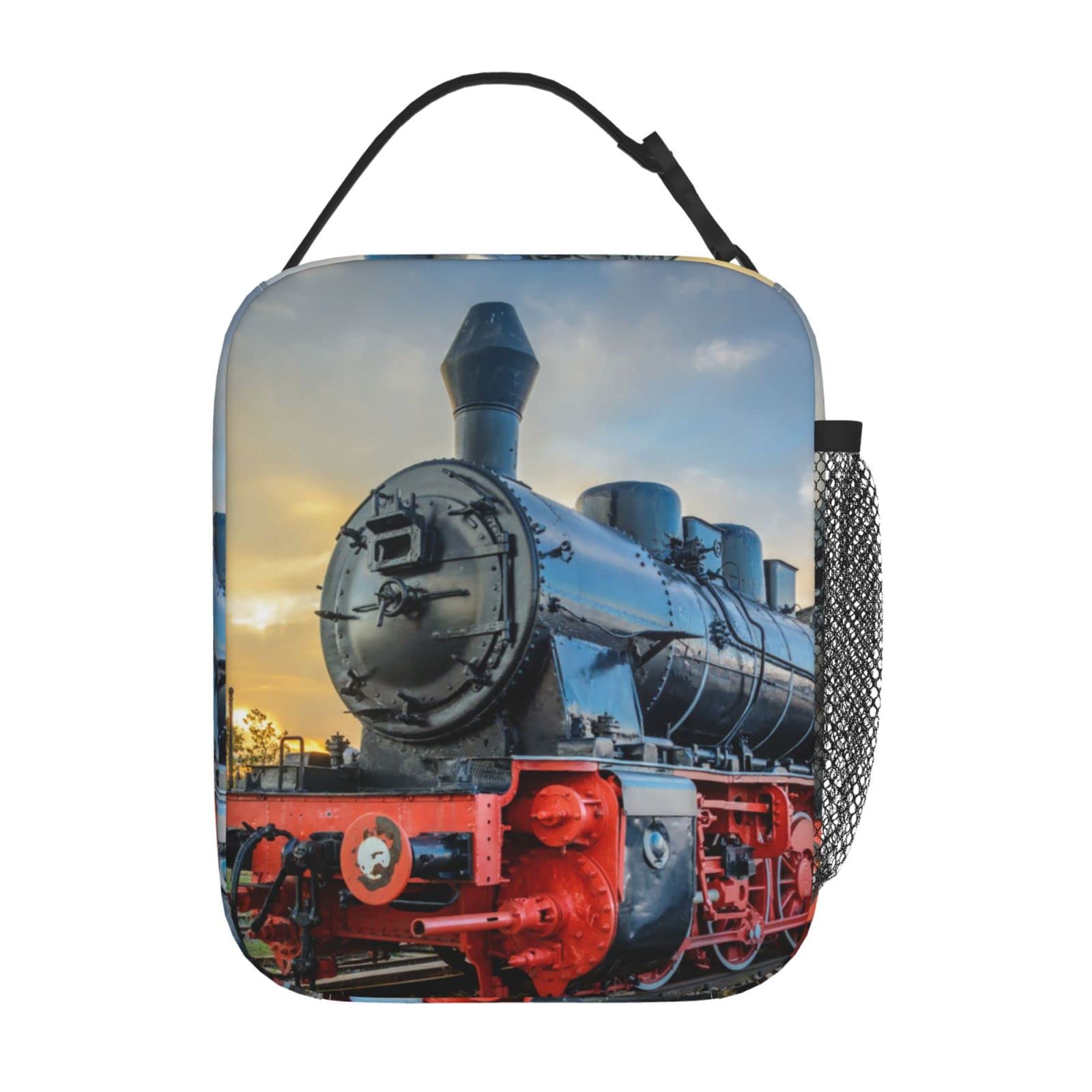 Chayber Steam Train Old Engine Train Lunch box Kids Boys Girls Insulated Lunch Bag For Women Men Thermal Lunch Bags Bento Box Adult Lunch Box For Work,Picnic