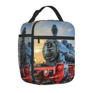 Chayber Steam Train Old Engine Train Lunch box Kids Boys Girls Insulated Lunch Bag For Women Men Thermal Lunch Bags Bento Box Adult Lunch Box For Work,Picnic