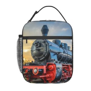 Chayber Steam Train Old Engine Train Lunch box Kids Boys Girls Insulated Lunch Bag For Women Men Thermal Lunch Bags Bento Box Adult Lunch Box For Work,Picnic