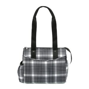arctic zone georgia insulated lunch tote bag for women - leak proof lunch box insulated cooler tote bag - glen plaid