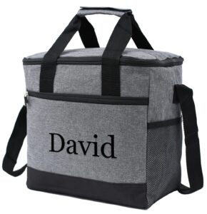 embroidery personalized large lunch bag 24-can (15l) insulated lunch box soft cooler cooling tote for adult men women